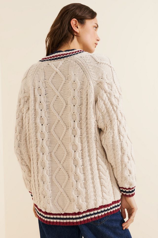 Rumored Alumni Cable Knit Cardigan #1