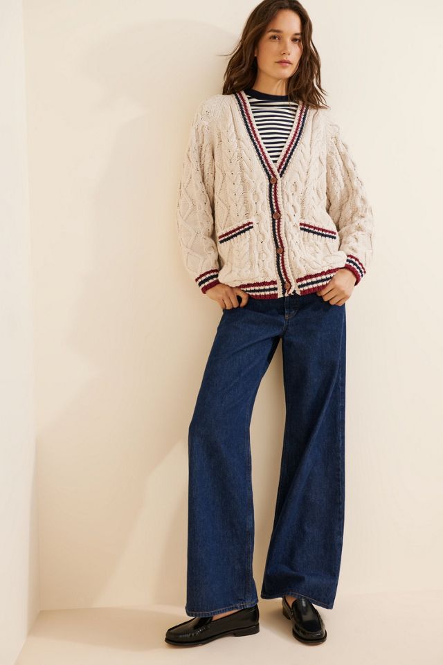Rumored Alumni Cable Knit Cardigan #2