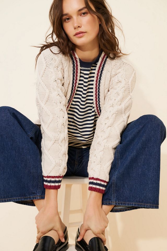 Rumored Alumni Cable Knit Cardigan #3