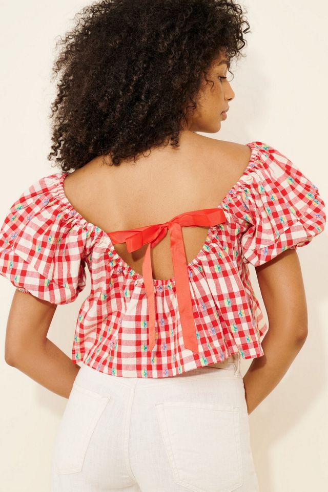 Picnic Breeze Puff-Sleeve Top #1