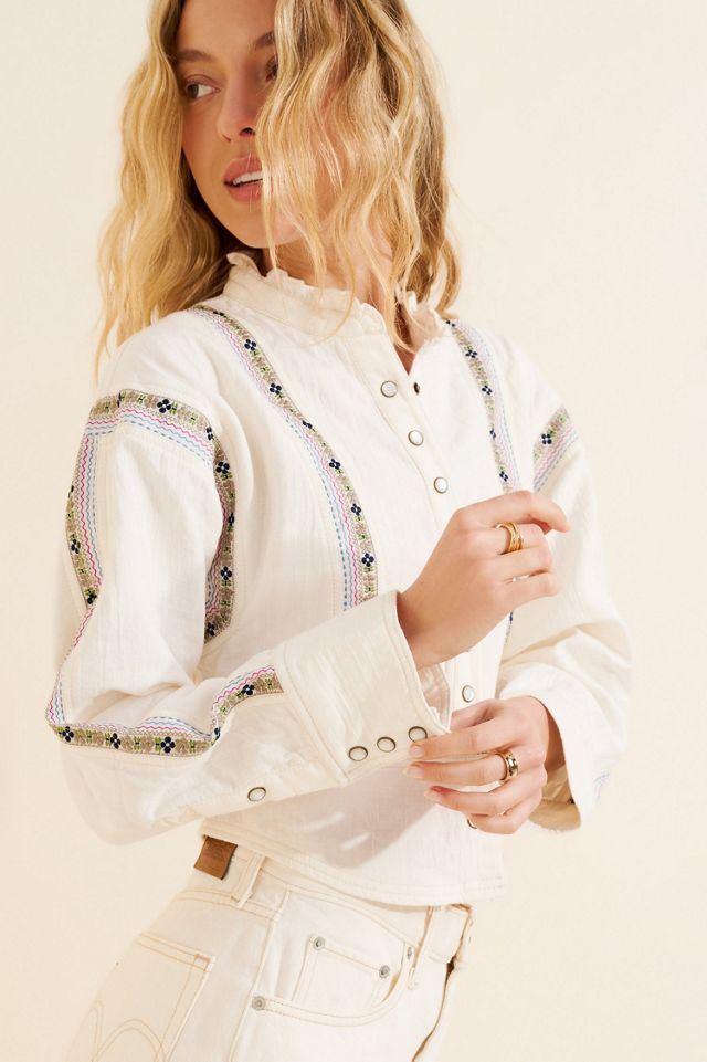 We The Free Embroidered Edges Top #3