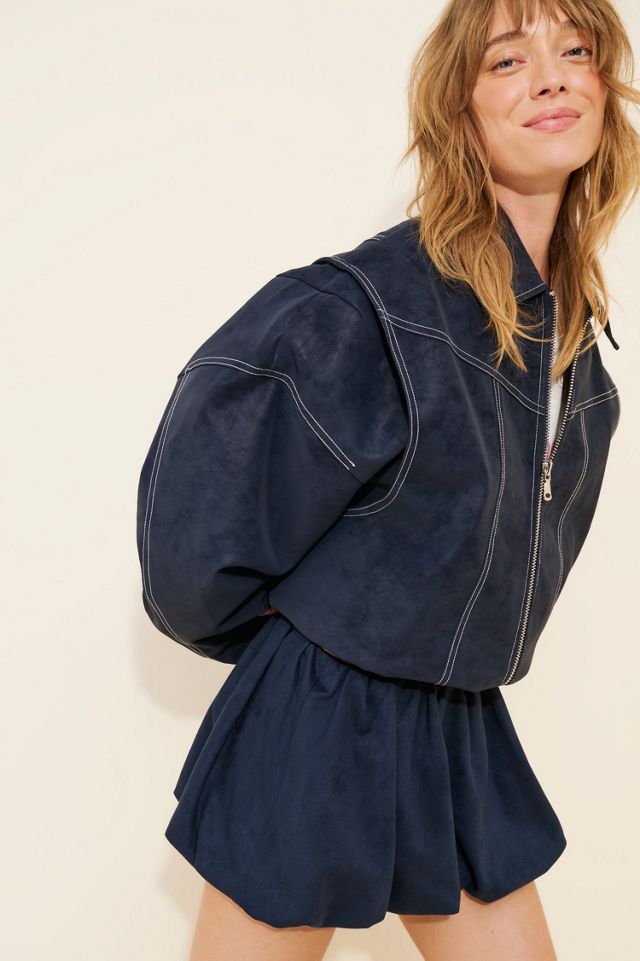 Find Me Now Faux Suede Bubble Skort #2