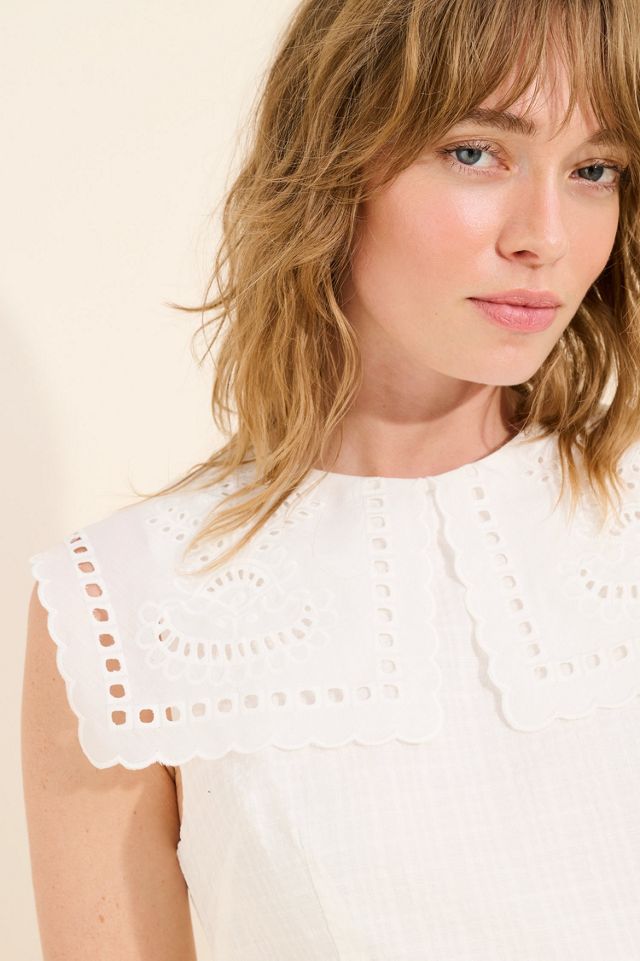 Another Girl Cutwork Collar Mini Dress #2