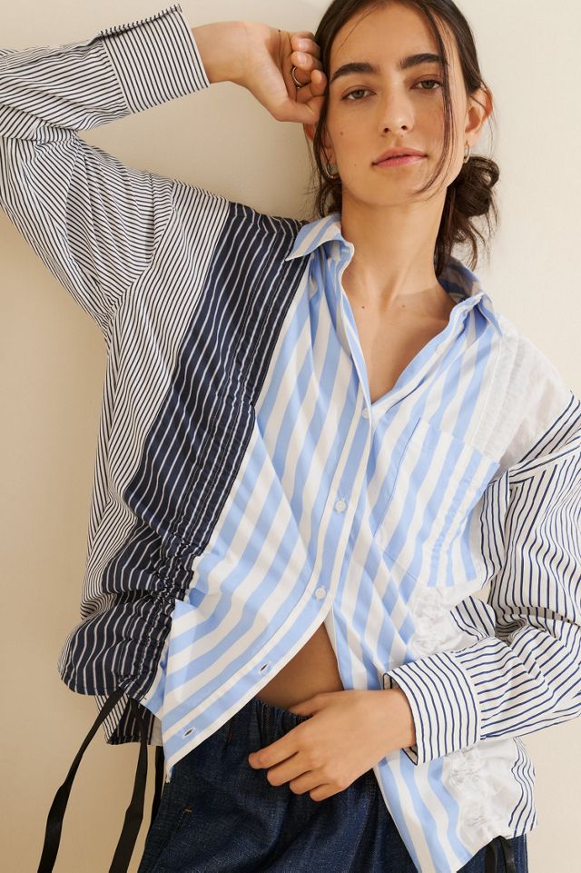 Re_Nuuly x Riley Vintage Reworked Hemix Patchwork Shirt #3