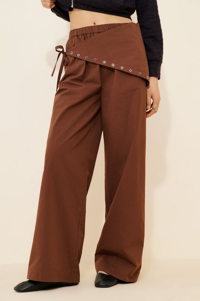 Find Me Now Asymmetric Overlay Linen Pants #3