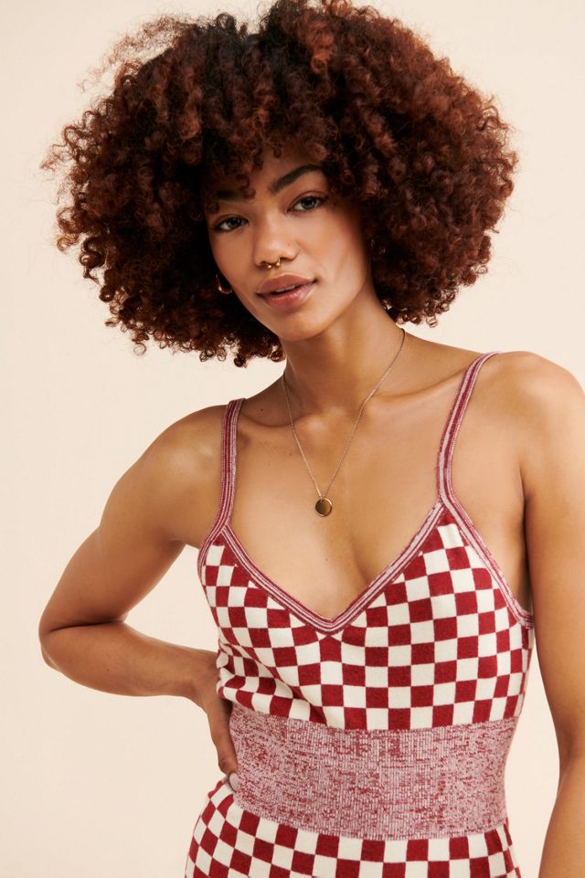 Find Me Now Checkered Knit Midi Dress #2