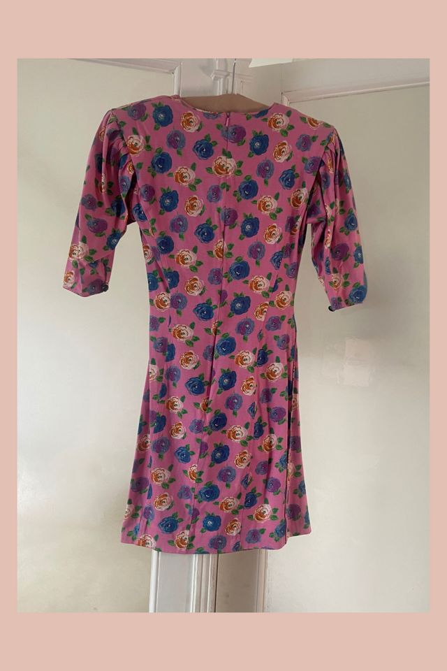 1990s Ungaro Floral  Printed T’Shirt Dress Selected by A Stylish Life #1