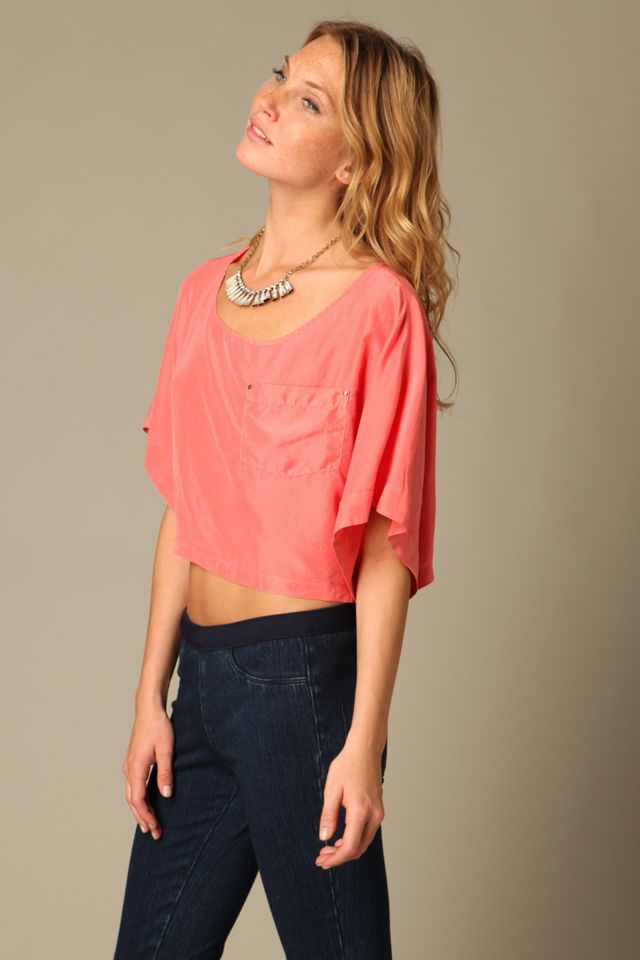 We The Free Silk Cropped Pocket Tee #1