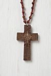 Carved Cross Necklace