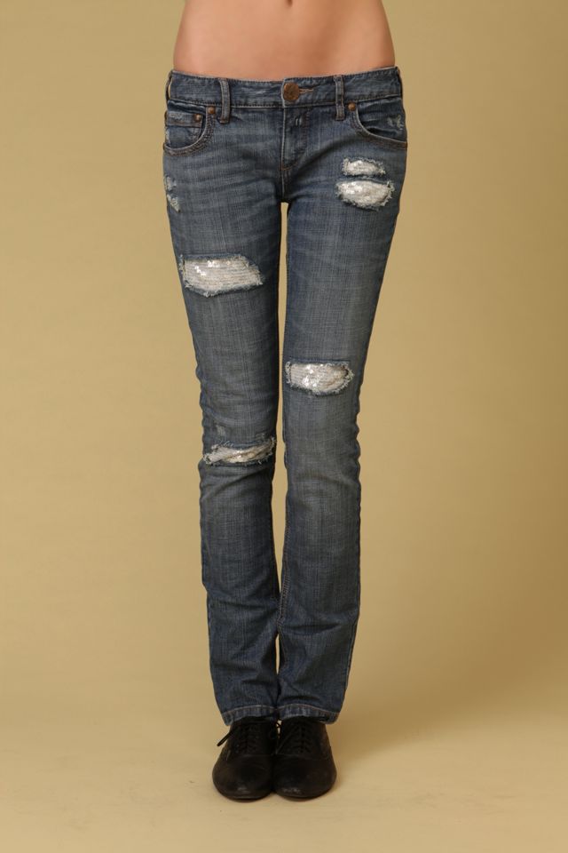 FP Skinny Sequin Jean #1