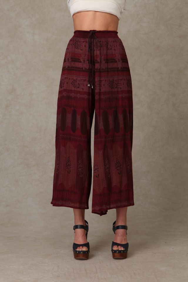 Print Gauze Wide Leg Pant #1
