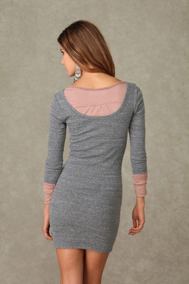 3/4 Length Sleeve Double Scoop Tunic #1