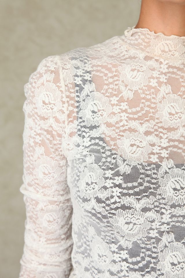 Lace Mock Neck Top #4