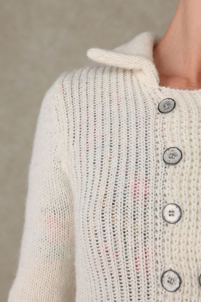 Cable Double Breast Long Cardigan #4