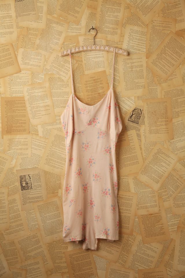 Vintage Silk Floral Nightgown
