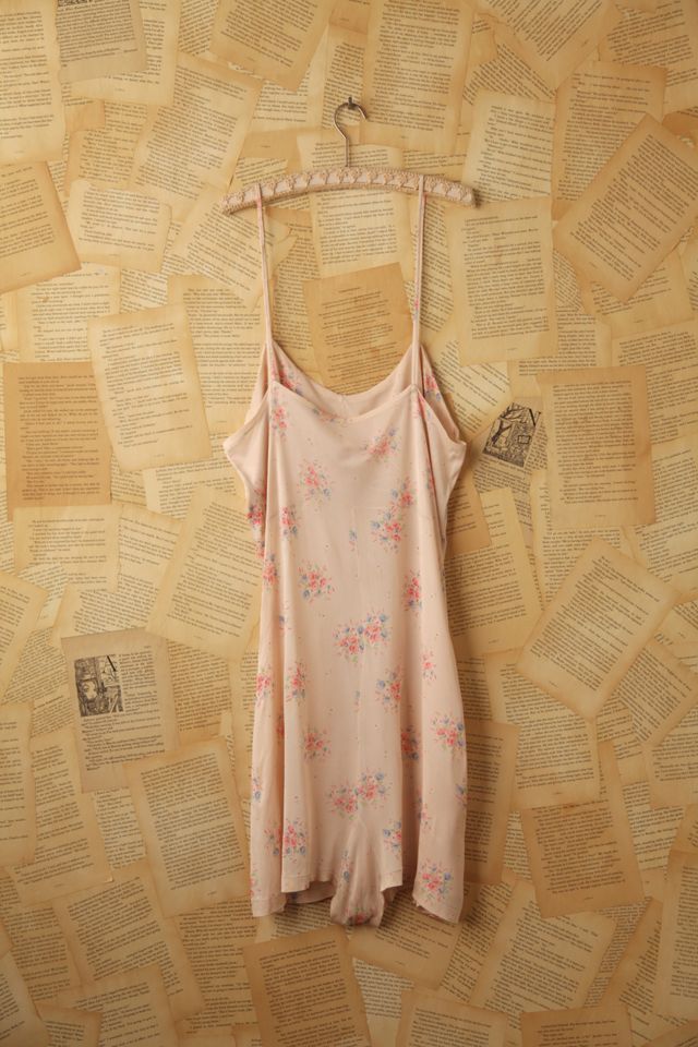 Vintage Silk Floral Nightgown #1