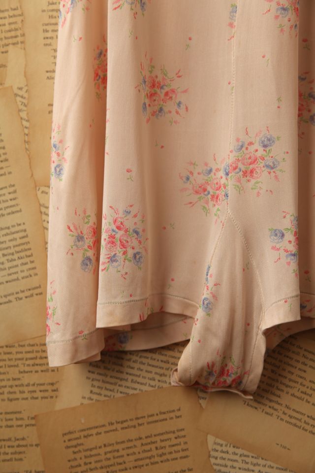 Vintage Silk Floral Nightgown #6