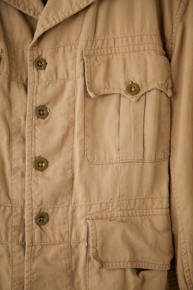 Vintage Khaki Military 4-Pocket Bush Jacket #2