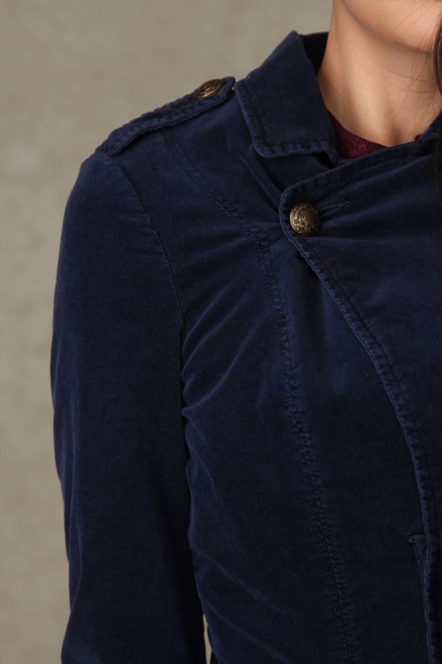 Velvet Moto Fit and Flare Jacket #5