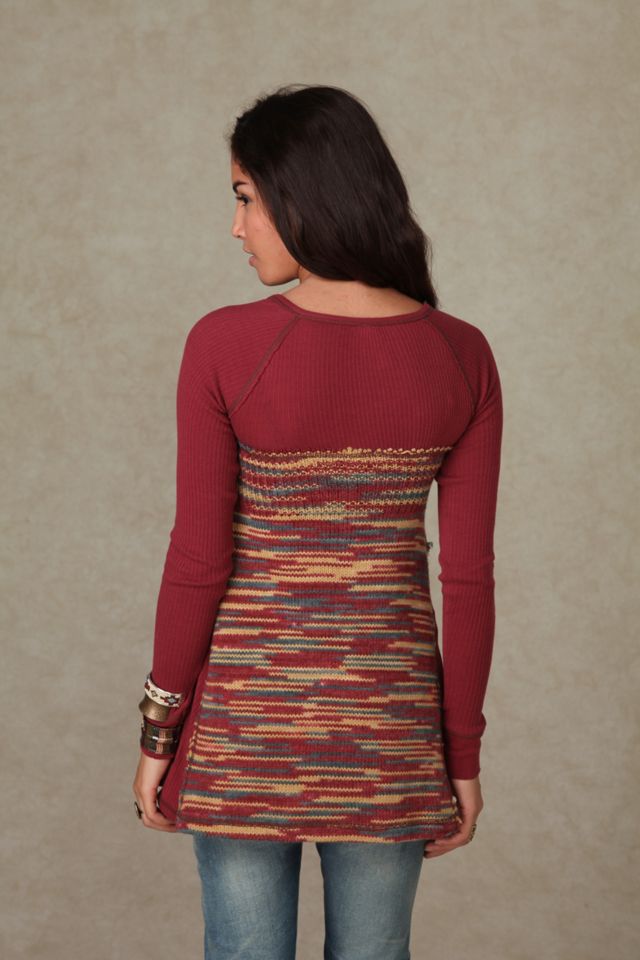 We the Free Henley Sweater Spacedye Tunic #1