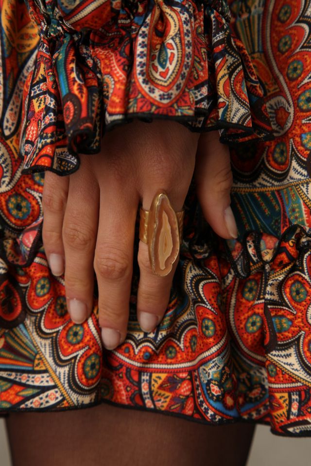 Mexican Agate Ring #4