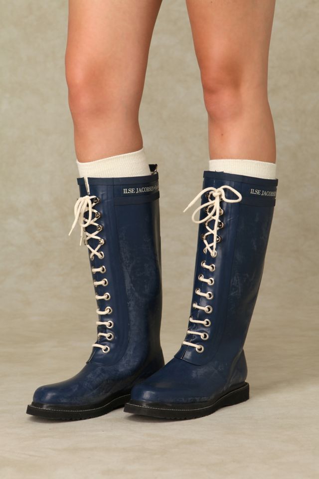 Rain boots with laces online