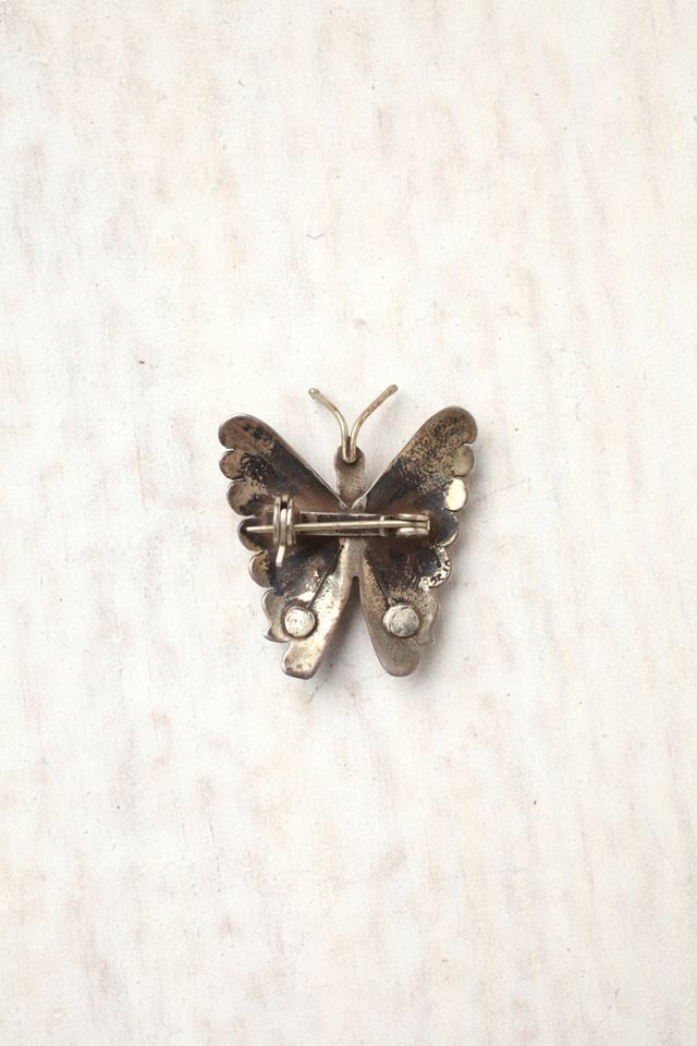 Vintage Turquoise Butterfly Pin #1