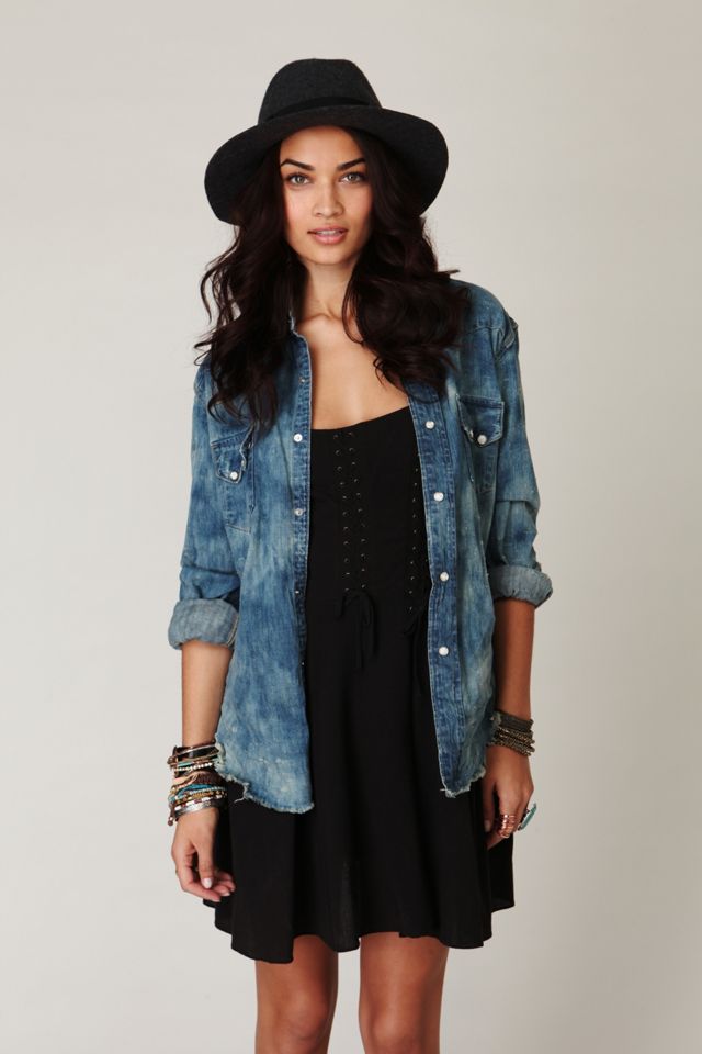 Lace Up Solid Corset Dress #1