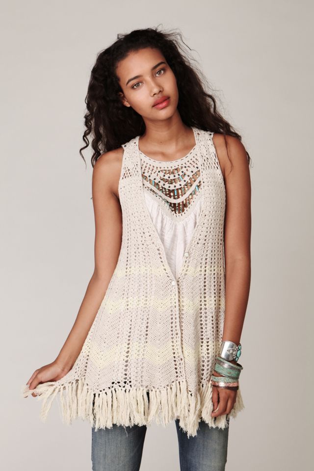 Crochet Fringe Vest Free People Uk