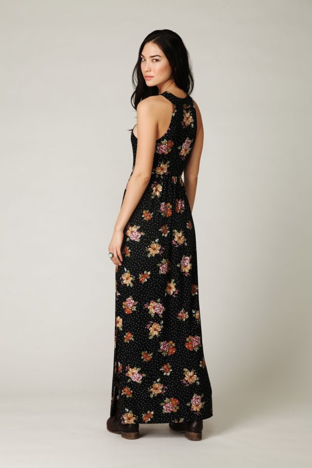 Floral Halter Maxi Dress