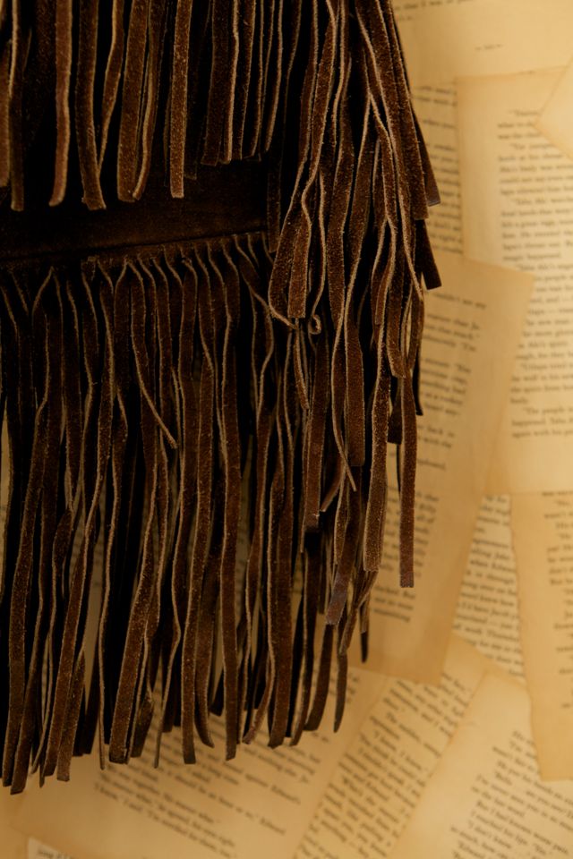 Vintage Suede Fringe Bag #3
