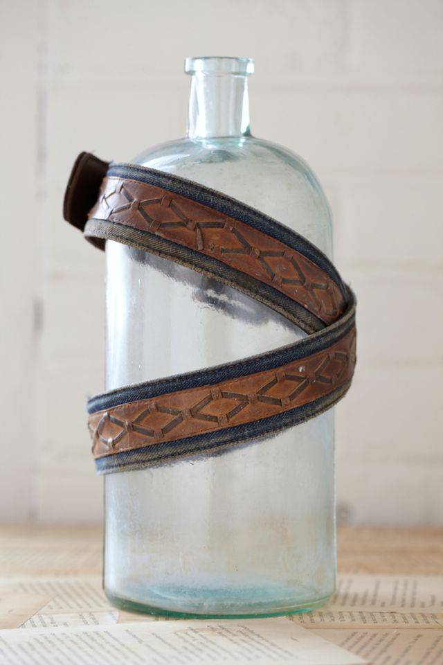 Vintage Denim and Leather Belt #1