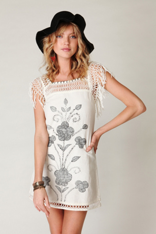 Mexican Embroidered Shift Dress | Free People