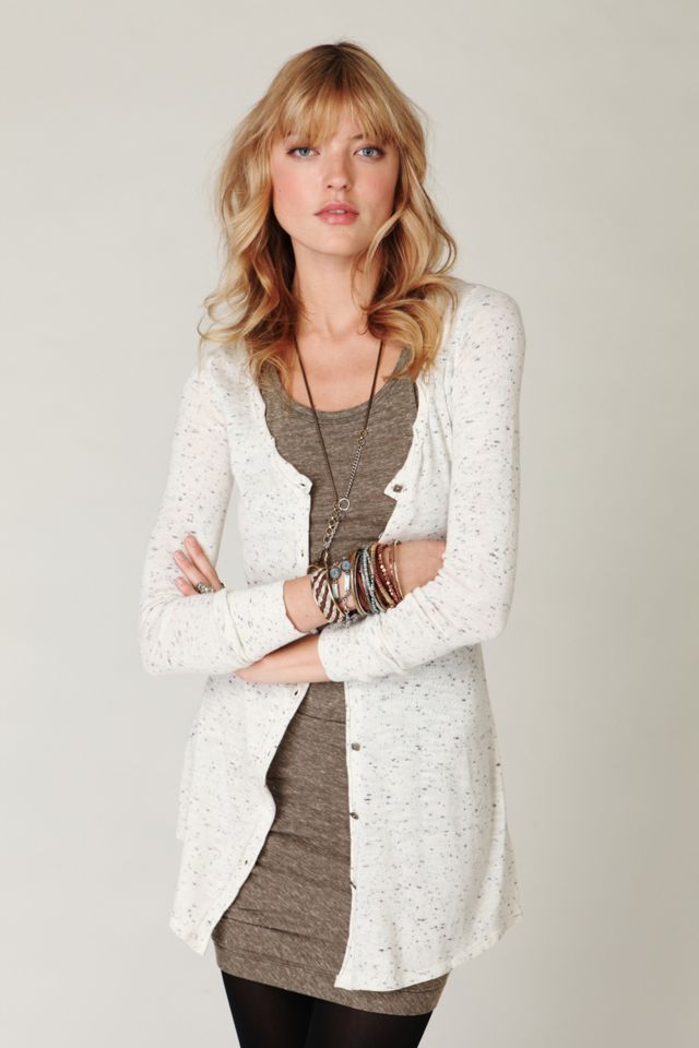 Long and Lean Speckled Cardigan #1