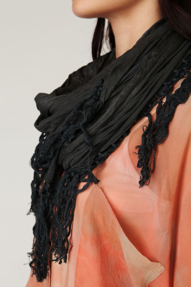 Crinkle Fringe Scarf #1