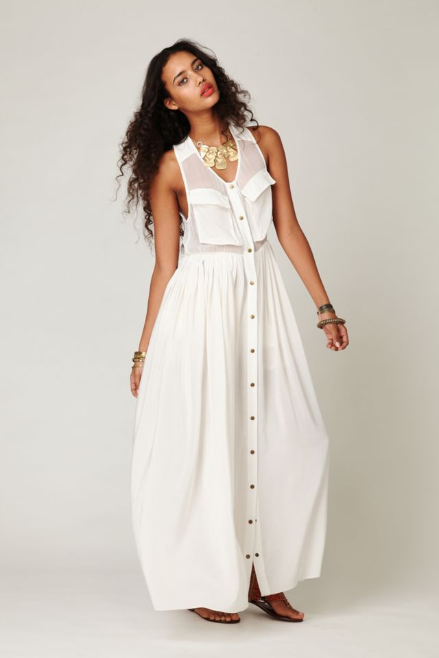 open lace back dress Short Sleeve Pleated Long Dress Summer Round Neck Dress Women's Clothing Beige / L main image 0