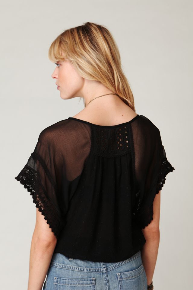 Trimmed Edges Eyelet Top #1