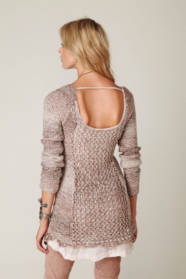 Scoop Back Knit 2fer Tunic #1