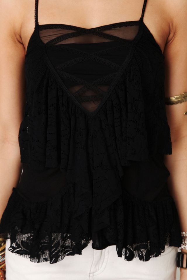 Lace in Motion Ruffle Top #2