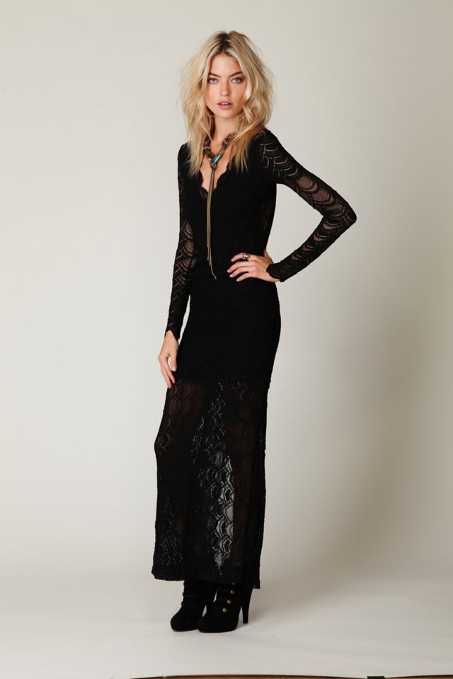 Free people black lace best sale