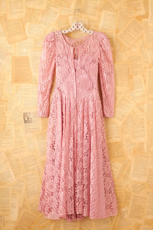 Vintage Pink Lace Princess Dress #1