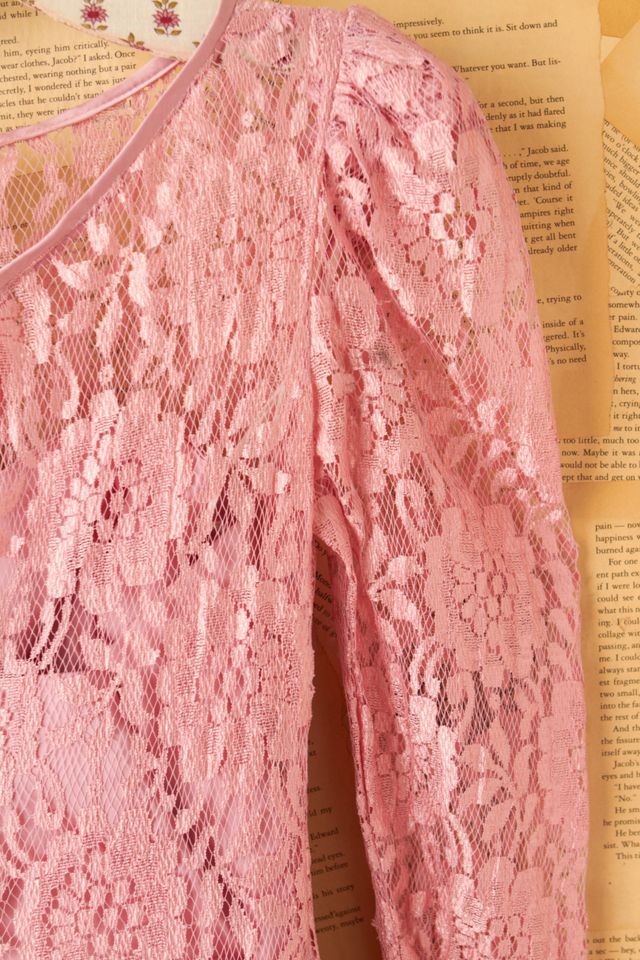 Vintage Pink Lace Princess Dress #8
