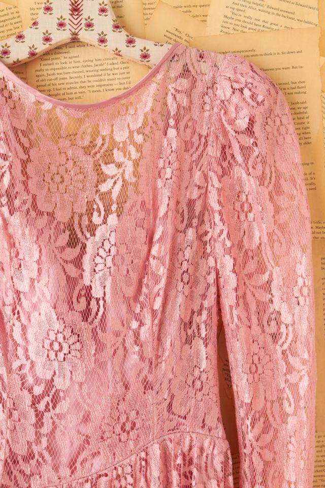 Vintage Pink Lace Princess Dress #11