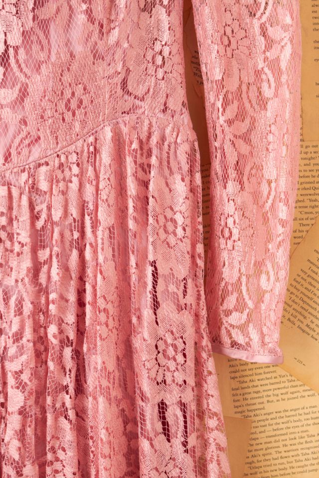Vintage Pink Lace Princess Dress #12