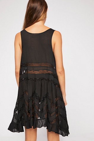 free people voile and lace trapeze slip dress