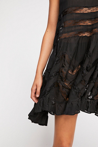 free people voile and lace trapeze slip dress