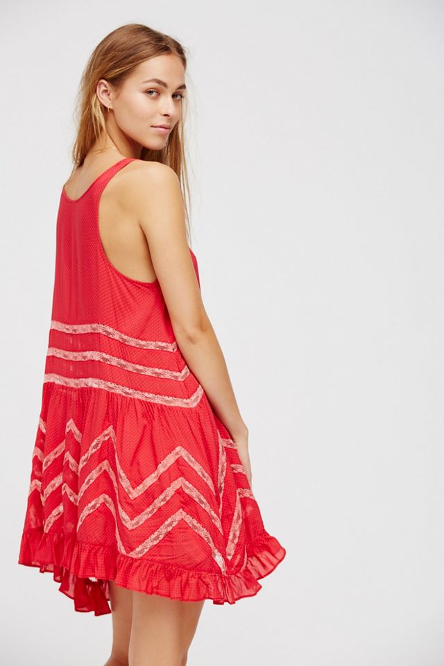 Voile and Lace Trapeze Slip #1