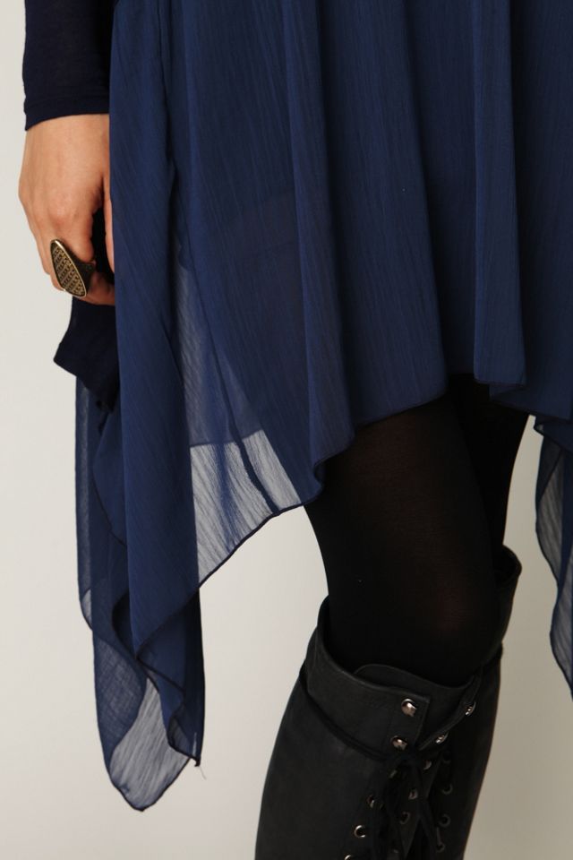 Long Sleeve Chiffon Hem Trapeze Tunic #3