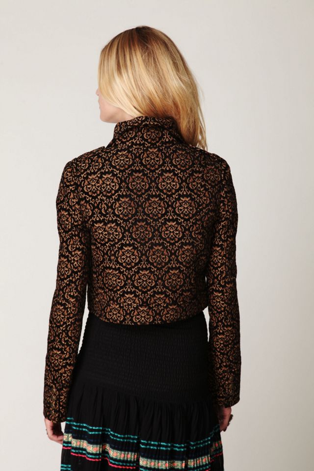 Shrunken Jacquard Military Jacket #2