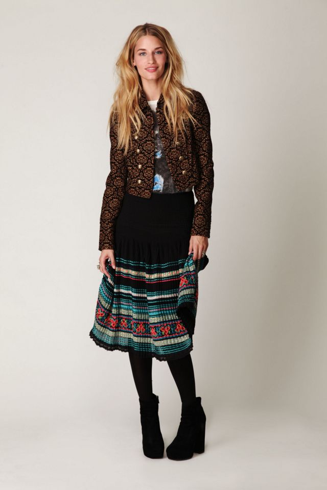 Shrunken Jacquard Military Jacket #4